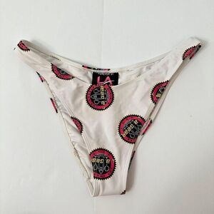 Forever 21 White and Pink Bikini Bottom